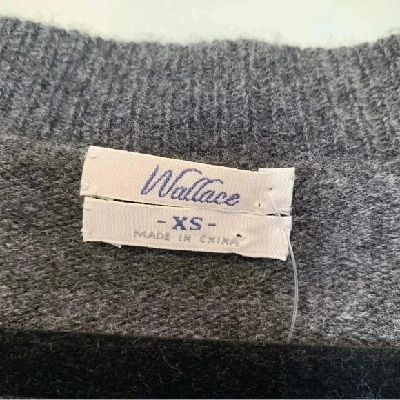 NWT  Madewell Wallace grey 100% merino wool sequin pockets sweater - Picture 3 of 5